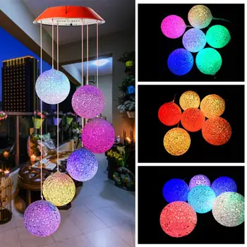 Solar wind chime LED lampă agățat de tuns lampă de culoare schimbare de decor lampa iluminat exterior petrecere decoratiuni pentru gradina