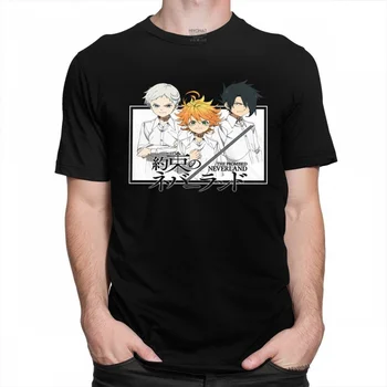 Moda Japonia Manga Anime Promis Neverland T-Shirt Pentru Bărbați Cu Mânecă Scurtă Emma Norman Ray Casual Tricou Din Bumbac Tricou