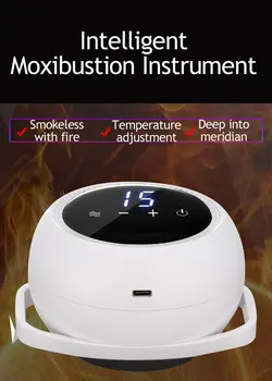 Inteligent Moxibustion Instrument Electronic de Fum-free de Acasă de Sănătate Cald Palatul Fumigație Moxibustion Fizioterapie Instrument