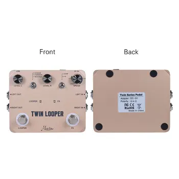 Vâslesc LTL-02 Twin Looper Pedala de Upgrade-uri Looper Pedale Pentru Chitara Electrica 10 Min Looping Nelimitat Undo/Redo Funcție 11 Tipuri de P