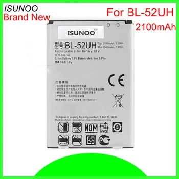 ISUNOO 2100mAh BL-52UH Baterie pentru LG H422 Spirit D280N D285 D320 D325 DUAL SIM H443 Escape 2 VS876 L65 L70 MS323