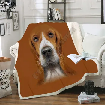 Câine amuzant Fleece Pătură 3D full tipărite Portabil Pătură Adulți/copii Fleece Pătură picătură shippng stil -2
