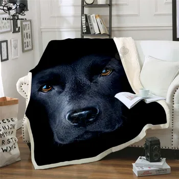 Câine amuzant Fleece Pătură 3D full tipărite Portabil Pătură Adulți/copii Fleece Pătură picătură shippng stil -2