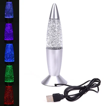 3D Rocket Multi-Culoare Schimbare de Lampă cu LED-uri RGB Sclipici Lumina de Noapte de Crăciun