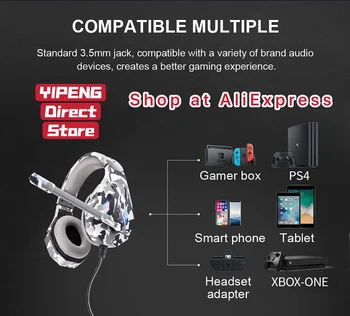 OVLENG GT95 cu Fir Gaming Headset E-Sport cu Microfon LED Stereo 7.1 Virtual Înconjurat Căști HiFi pentru PS4, PC, Laptop