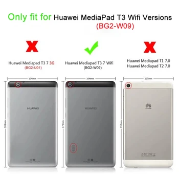 Hibrid Armura Kickstand Silicon Tableta Caz pentru Huawei MediaPad T3 7 BG2-W09 7.0 inch Versiunea WiFi Capacul suportului Funda+Film+Pen