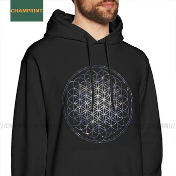 Floarea Vieții Geometria Sacră Star Cluster Hanorace Om Hip-hop Mandala cu Glugă Topuri din Bumbac Tricou Imprimat