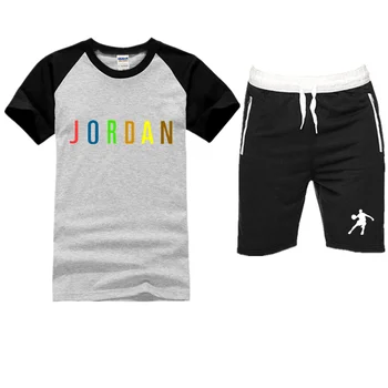 2piece set bărbați costume t-shirt, pantaloni scurți de vară scurt set trening barbati sport costum de jogging trening tricou de baschet