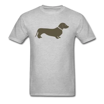 Simplu T-shirt De Vanzare 2018 Chic Men Teckel Cârnați Câine de Desene animate Logo-ul de Imprimare Negru Tricou cu Maneci Scurte Plus Dimensiune