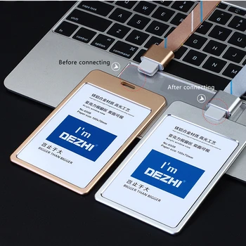 DEZHI-Metal de Calitate Insigna Titularul Plus de Stil LOGO-ul Personalizat Deținătorii de Carduri cu Șnur Prețul cu Ridicata Expoziție Consumabile