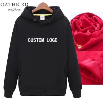 En-gros de iarna cald catifea hoody logo-ul personalizat barbati brodate pulover hoodies și sweatershirts pentru bărbați