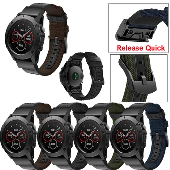 Pentru Garmin Fenix 5X/6X/Pro/3/3 ORE/935/ Fenix 5/6 eliberare rapidă nylon sport curea de ceas inteligent bratara de înlocuire accesoriu