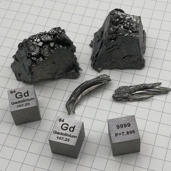 10 x 10 x 10mm Wiredrawing Metal Samariu, Gadoliniu Ytriu Molibden Cub de Elemente de pământuri Rare Cub de Elemente Periodice Cub