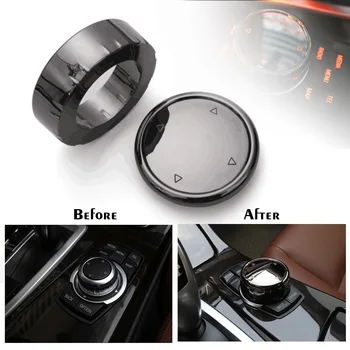 Pentru iDrive Auto Multimedia Butonul Capacului Ornamental Buton Autocolant pentru BMW F10 F20 F30 Seria 3 Seria 5 pentru NBT Operator Ceramică Neagră