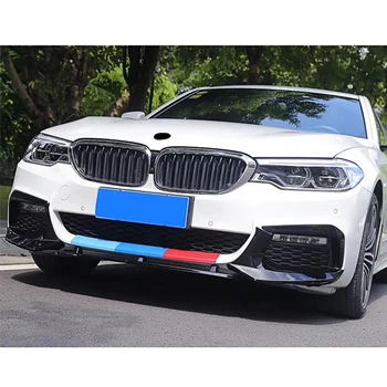 Fibra de Carbon / ABS Negru Lucios Bara Fata Buza Spoiler Repartitoare pentru BMW Seria 5 G30 G31 M Sport 2017 - 2019