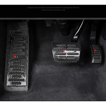 Masina de Accelerație Pedale de Frână Restul Pedala Capac din Fibra de Carbon Pentru Audi A3 A6L A4L A7 Q5L A5 Q7, Seria Anti-alunecare Protectie Tapiterie