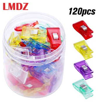 LMDZ 120Pcs de Plastic Colorate de Cusut, Quilting Obligatoriu Clipuri Set Tesatura Cleme Pack pentru Broderie, Croitorie DIY Accesorii