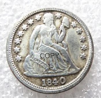 - NE UN Set De(1838-1881)PS 50pcs Libertate Așezat Ban de Argint Placat cu Copia Fisei