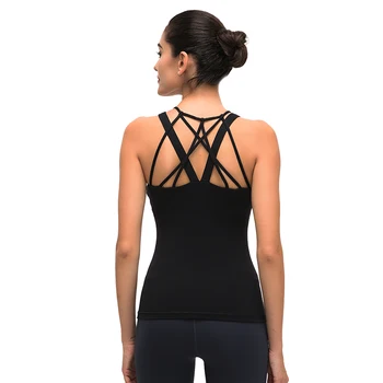 Nepoagym CHERRY XS La XL Dimensiune Compresie fără Mâneci Yoga Tricou Super Moale Femei Yoga Top Sport Shirt, cu Sutien