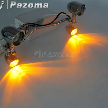Motocicleta de Conducere Lampa w/semnalizatoare de Ceață LED Auxiliare de Lumină la fața Locului Suport Bar pentru Honda Shadow VT 750 1100 VTX 1300 1800