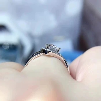 Moda trosnituri moissanite inel pentru femei bijuterii inel de logodna pentru nunta de argint 925 placat cu platină inel cadou