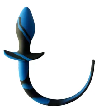 Silicon albastru Câine Coada Anal Plug Jucarii Sex Jocuri G-spot Dop de Fund Sexy Erotic Jucărie Pentru Adulți Sclav Femei Bărbați Gay Prize Jucarii Anale