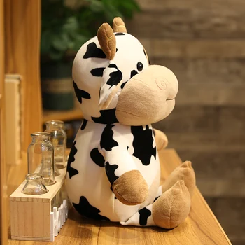 De Vânzare La Cald Drăguț Lapte De Vacă Jucărie De Pluș De Desene Animate Minunat De Vite Papusa Animal De Pluș Jucărie Copii Fată Cameră Decor Copil Ziua De Nastere Cadou De Crăciun