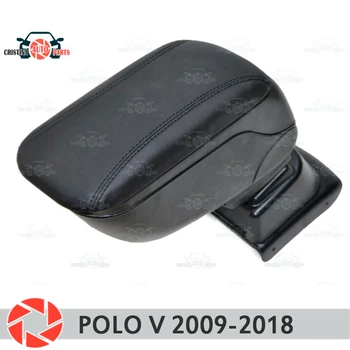 Pentru Volkswagen Polo din 2009 până în 2018 auto cotiera consola centrala din piele cutie de depozitare scrumiera accesorii styling auto