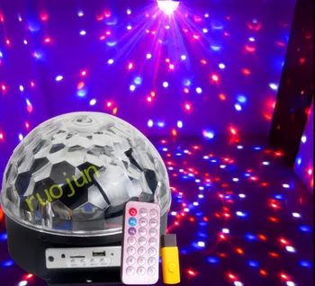9x3W LED 27W MP3 DJ Club, Pub Disco Muzica de Petrecere Cristal Magic Ball Etapă Efect de Lumină Cu Control dmx Transport Gratuit