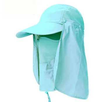 Unisex impermeabile față, pe gât, voal capac șapcă de pescuit în aer liber de vară pălărie de soare femei bărbați grădinărit drumeții găleată pălărie