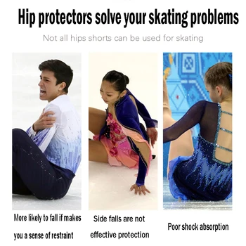 Patinaj artistic Solduri Protector Tampoane de Sport Patinaj Siguranță Susținător de Protecție Saltea Protecție Schi, patinaj pantaloni Scurți echipamente