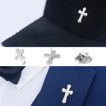 SAVOYSHI de Moda de Argint de Culoare Cruce Bărbați Pin Rever Broșe Ace pentru Barbati Paltoane cu Guler Pin Femei Pălării Rochie Geanta Accesorii