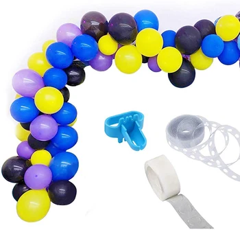 Joc Video Petrecere Ghirlanda Baloane Kit 103PCS 5/12 țoli Balon Ghirlanda Negru Albastru Mov Galben Asortate Decoratiuni cu Baloane Ideal