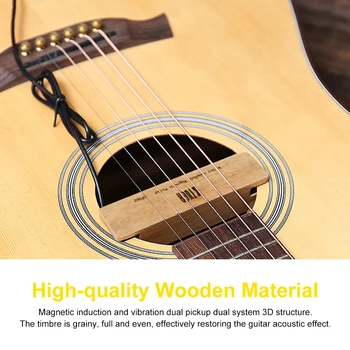 XTUGA Sunet de Chitara Acustica Gaura de Preluare Woody Magnetic Soundhole de Preluare pentru un Șir de Oțel Chitare Acustice Guitarra Camionete