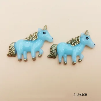 20buc Desene animate Jeleu Unicorn Rășină Decor Meserii Flatback Kawaii Cabochon Album DIY Ornamente de Păr Accesorii Telefon