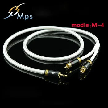 DEPUTAȚII M-4 High End de 3,5 mm-2 RCA cablu Audio 6N OFC HiFi 99.9997% Placat cu Aur de 24K Conectați cablul Difuzorului Transport Gratuit