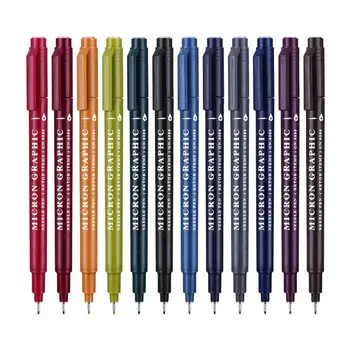 12 Culori Cârlig de Linie Ac Schiță Marker 0.5 mm Desen în Tuș, Creion pentru Schite 35EA