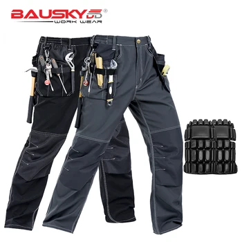 Meșterul Muncă pentru Bărbați Pantaloni de Lucru Multiple Buzunare Pantaloni de Lucru Mecanic echipamente de Lucru Instrument de Pantaloni Salopete Salopete de Siguranță Pânză