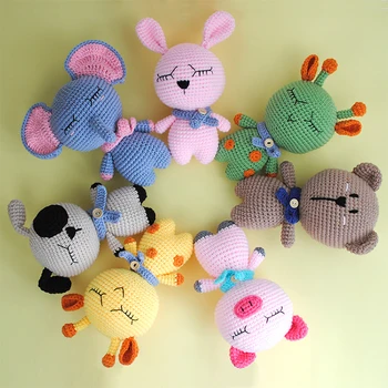 Animale mici de iepure, Urs, elefant, girafa jucarie cadou pentru copii de tricotat de Mână animal păpuși Croșetat Tricotate Copii Jucarii Animale