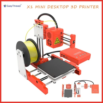 Easythreed X1 Mini Desktop 3D Printer 100*100*100mm Dimensiunea de Imprimare O Cheie de Imprimare Părinte-Copil Educație Cadou Card TF Filament PLA