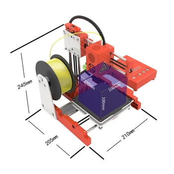 Easythreed X1 Mini Desktop 3D Printer 100*100*100mm Dimensiunea de Imprimare O Cheie de Imprimare Părinte-Copil Educație Cadou Card TF Filament PLA