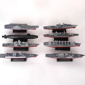 8Pcs Militare de Război Clădirea Adunării Model de Kit de Puzzle Jucării Pentru Copii Baieti Cruiser Distrugător Submarin Nuclear Brinquedos