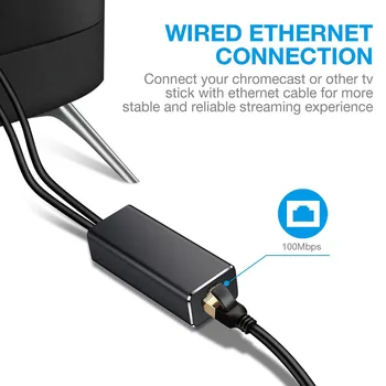 TV Stick HDMI TV prin Cablu USB Oglindirea Pentru Foc TV/Start Google Mini/Chromecast Ultra HDTV Micro USB2.0 Să RJ45 Ethernet se Adapteze