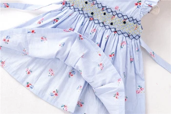 Rochii fete cu flori de vara copii sugari rochie smocked realizate manual din bumbac floral copii haine copii haine
