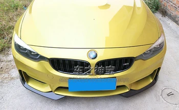 Fibra de Carbon Spoiler Fata Buze Repartitoare Șorț Clape pentru BMW M3 F80 82 M4 Coupe cu 2 Usi-2017 2 buc/Set Styling Auto