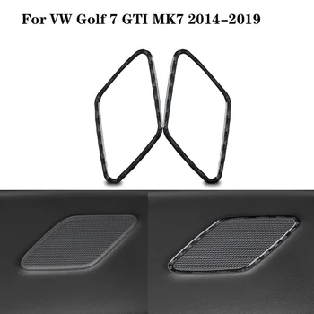 Masina Usa de interior Vorbitor Decorative Cerc Difuzor Garnitura Capac din Fibra de Carbon Autocolant Decal Pentru VW Golf 7 GTI MK7-2019