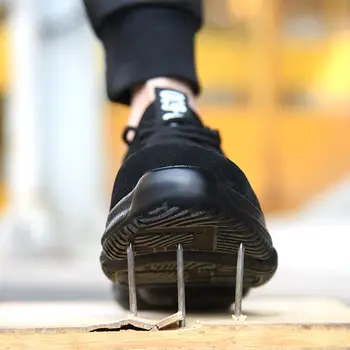 Indestructibil Pantofi Pentru Bărbați De Siguranță Pantofi De Lucru Cu Bombeu Metalic Anti-Zdrobitor De Lucru Cizme De Siguranță Respirabil Adidasi Barbati Pantofi De Sex Masculin