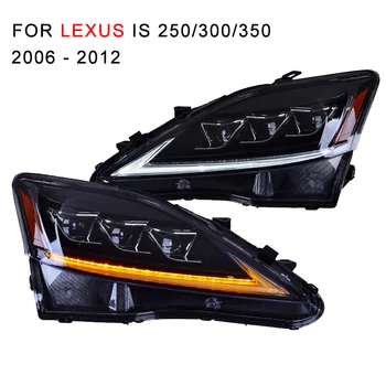 LED Lumina Cap de Asamblare pentru Lexus IS250 300 350 2006-2012 Toate LED-uri de Înaltă luminile de întâlnire în timpul Zilei Lumină de Funcționare Secvențială de Cotitură Semnal