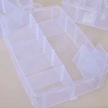 Mari trei straturi transparente detasabile cutie de depozitare din plastic cutie de bijuterii de uz casnic cutie de depozitare jucărie torpedou tool box