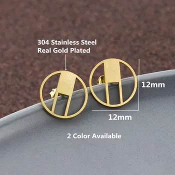 10 Pereche Simplu Cerc Rotund În Formă De Cercei Stud Pentru Femei Fete Din Oțel Inoxidabil Geometrice Aros Cercel Bijuterii Brincos